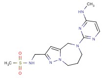 N-({5-[4-(methylamino)pyrimidin-2-yl]-5,6,7,8-tetrahydro-4H-pyrazolo[1,5-a][1,4]diazepin-2-yl}methyl)methanesulfonamide