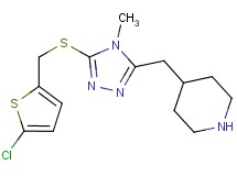 4-[(5-{[(5-chloro-2-thienyl)methyl]thio}-4-methyl-4H-1,2,4-triazol-3-yl)methyl]piperidine hydrochloride