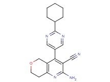 2-amino-4-(2-cyclohexylpyrimidin-5-yl)-7,8-dihydro-5H-pyrano[4,3-b]pyridine-3-carbonitrile