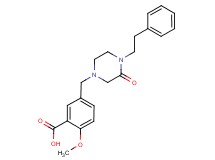 2-methoxy-5-{[3-oxo-4-(2-phenylethyl)piperazin-1-yl]methyl}benzoic acid