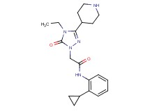 N-(2-cyclopropylphenyl)-2-(4-ethyl-5-oxo-3-piperidin-4-yl-4,5-dihydro-1H-1,2,4-triazol-1-yl)acetamide