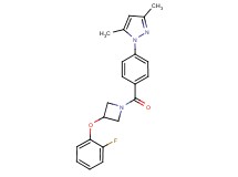 1-(4-{[3-(2-fluorophenoxy)-1-azetidinyl]carbonyl}phenyl)-3,5-dimethyl-1H-pyrazole