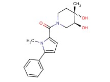 (3S*,4S*)-4-methyl-1-[(1-methyl-5-phenyl-1H-pyrrol-2-yl)carbonyl]piperidine-3,4-diol