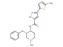 N-[(3S*,4R*)-3-benzyl-1-methyl-4-piperidinyl]-3-(5-methyl-2-thienyl)-1H-pyrazole-5-carboxamide
