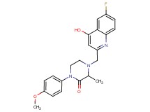 4-[(6-fluoro-4-hydroxyquinolin-2-yl)methyl]-1-(4-methoxyphenyl)-3-methylpiperazin-2-one