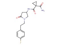 N~1~-{1-[2-(4-fluorophenyl)ethyl]-5-oxo-3-pyrrolidinyl}-1,1-cyclopropanedicarboxamide