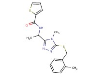 N-(1-{4-methyl-5-[(2-methylbenzyl)thio]-4H-1,2,4-triazol-3-yl}ethyl)-2-thiophenecarboxamide