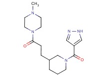 1-methyl-4-{3-[1-(1H-pyrazol-4-ylcarbonyl)piperidin-3-yl]propanoyl}piperazine