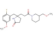 5-(2-fluoro-5-methoxybenzyl)-5-{3-[3-(methoxymethyl)-1-piperidinyl]-3-oxopropyl}-2-pyrrolidinone