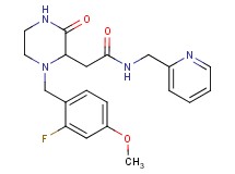 2-[1-(2-fluoro-4-methoxybenzyl)-3-oxo-2-piperazinyl]-N-(2-pyridinylmethyl)acetamide