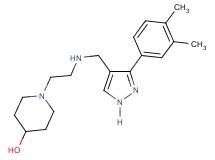 1-[2-({[3-(3,4-dimethylphenyl)-1H-pyrazol-4-yl]methyl}amino)ethyl]-4-piperidinol
