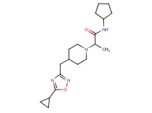 N-cyclopentyl-2-{4-[(5-cyclopropyl-1,2,4-oxadiazol-3-yl)methyl]piperidin-1-yl}propanamide