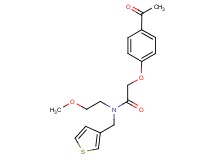 2-(4-acetylphenoxy)-N-(2-methoxyethyl)-N-(3-thienylmethyl)acetamide