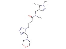 N-[(1,5-dimethyl-1H-pyrazol-4-yl)methyl]-N-methyl-4-[5-(morpholin-4-ylmethyl)-1H-tetrazol-1-yl]butanamide