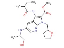 methyl 5-[(2-hydroxy-1-methylethyl)amino]-3-[(2-methylbutanoyl)amino]-1-(tetrahydro-2-furanylmethyl)-1H-pyrrolo[2,3-b]pyridine-2-carboxylate
