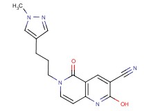 2-hydroxy-6-[3-(1-methyl-1H-pyrazol-4-yl)propyl]-5-oxo-5,6-dihydro-1,6-naphthyridine-3-carbonitrile
