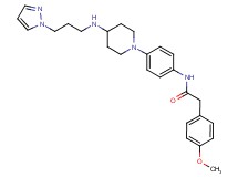 2-(4-methoxyphenyl)-N-[4-(4-{[3-(1H-pyrazol-1-yl)propyl]amino}-1-piperidinyl)phenyl]acetamide