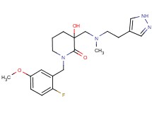 1-(2-fluoro-5-methoxybenzyl)-3-hydroxy-3-({methyl[2-(1H-pyrazol-4-yl)ethyl]amino}methyl)piperidin-2-one