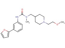 N'-[3-(2-furyl)phenyl]-N-{[1-(2-methoxyethyl)piperidin-4-yl]methyl}-N-methylurea