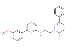 2-(2-{[5-(3-methoxyphenyl)-1,2,4-triazin-3-yl]amino}ethyl)-6-phenyl-3(2H)-pyridazinone