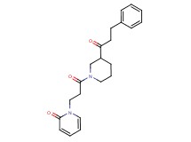 1-{3-oxo-3-[3-(3-phenylpropanoyl)-1-piperidinyl]propyl}-2(1H)-pyridinone