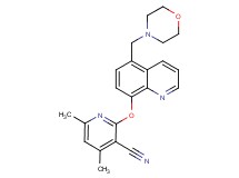 4,6-dimethyl-2-{[5-(morpholin-4-ylmethyl)quinolin-8-yl]oxy}nicotinonitrile