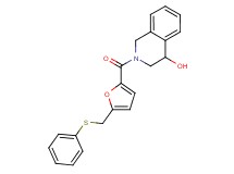 2-{5-[(phenylthio)methyl]-2-furoyl}-1,2,3,4-tetrahydroisoquinolin-4-ol