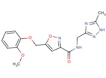 5-[(2-methoxyphenoxy)methyl]-N-[(5-methyl-1H-1,2,4-triazol-3-yl)methyl]isoxazole-3-carboxamide