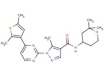 N-(2,2-dimethyltetrahydro-2H-pyran-4-yl)-1-[4-(2,5-dimethyl-3-thienyl)-2-pyrimidinyl]-5-methyl-1H-pyrazole-4-carboxamide