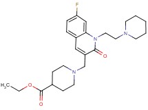 ethyl 1-({7-fluoro-2-oxo-1-[2-(1-piperidinyl)ethyl]-1,2-dihydro-3-quinolinyl}methyl)-4-piperidinecarboxylate