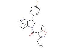 (3R*,3aR*,7aR*)-1-[(3-ethyl-5-methylisoxazol-4-yl)carbonyl]-3-(4-fluorophenyl)octahydro-4,7-ethanopyrrolo[3,2-b]pyridine