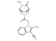 2-methyl-1-{2-[(1S*,5R*)-6-methyl-7-oxo-3,6-diazabicyclo[3.2.2]non-3-yl]-2-oxoethyl}-1H-indole-3-carbonitrile