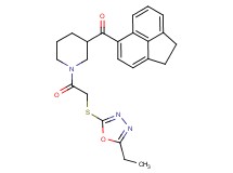 1,2-dihydro-5-acenaphthylenyl(1-{[(5-ethyl-1,3,4-oxadiazol-2-yl)thio]acetyl}-3-piperidinyl)methanone