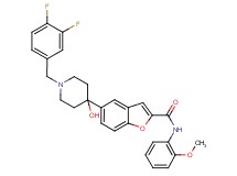 5-[1-(3,4-difluorobenzyl)-4-hydroxy-4-piperidinyl]-N-(2-methoxyphenyl)-1-benzofuran-2-carboxamide