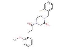 1-(2-fluorobenzyl)-4-[3-(2-methoxyphenyl)propanoyl]-2-piperazinone