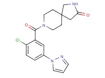 8-[2-chloro-5-(1H-pyrazol-1-yl)benzoyl]-2,8-diazaspiro[4.5]decan-3-one