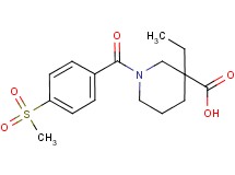 3-ethyl-1-[4-(methylsulfonyl)benzoyl]-3-piperidinecarboxylic acid