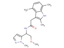 N-[2-methoxy-1-(1-methyl-1H-pyrazol-5-yl)ethyl]-2-(2,4,7-trimethyl-1H-indol-3-yl)acetamide