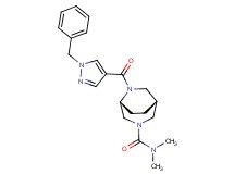 (1R*,5R*)-6-[(1-benzyl-1H-pyrazol-4-yl)carbonyl]-N,N-dimethyl-3,6-diazabicyclo[3.2.2]nonane-3-carboxamide
