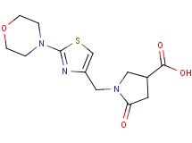 1-[(2-morpholin-4-yl-1,3-thiazol-4-yl)methyl]-5-oxopyrrolidine-3-carboxylic acid