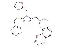(2,3-dimethoxybenzyl)methyl{[5-[(2-pyridinylmethyl)thio]-4-(tetrahydro-2-furanylmethyl)-4H-1,2,4-triazol-3-yl]methyl}amine