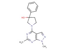 1-(1,6-dimethyl-1H-pyrazolo[3,4-d]pyrimidin-4-yl)-3-phenyl-3-pyrrolidinol