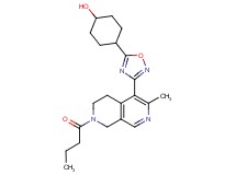 cis-4-[3-(7-butyryl-3-methyl-5,6,7,8-tetrahydro-2,7-naphthyridin-4-yl)-1,2,4-oxadiazol-5-yl]cyclohexanol