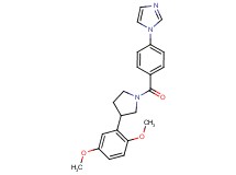 1-(4-{[3-(2,5-dimethoxyphenyl)pyrrolidin-1-yl]carbonyl}phenyl)-1H-imidazole