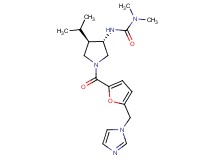 N'-{(3S*,4R*)-1-[5-(1H-imidazol-1-ylmethyl)-2-furoyl]-4-isopropyl-3-pyrrolidinyl}-N,N-dimethylurea