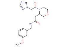 N-(3-methoxybenzyl)-2-[4-(1H-1,2,4-triazol-1-ylacetyl)-3-morpholinyl]acetamide