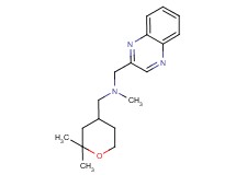 1-(2,2-dimethyltetrahydro-2H-pyran-4-yl)-N-methyl-N-(quinoxalin-2-ylmethyl)methanamine