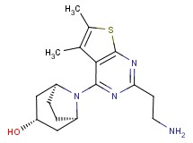 (3-endo)-8-[2-(2-aminoethyl)-5,6-dimethylthieno[2,3-d]pyrimidin-4-yl]-8-azabicyclo[3.2.1]octan-3-ol dihydrochloride