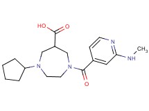 1-cyclopentyl-4-[2-(methylamino)isonicotinoyl]-1,4-diazepane-6-carboxylic acid