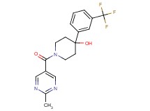 1-[(2-methyl-5-pyrimidinyl)carbonyl]-4-[3-(trifluoromethyl)phenyl]-4-piperidinol